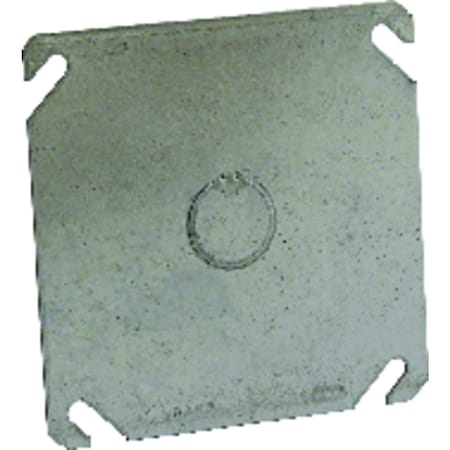 Raco Electrical Box Cover, Square, Steel, KO Centered, Flat Cover 8753-5